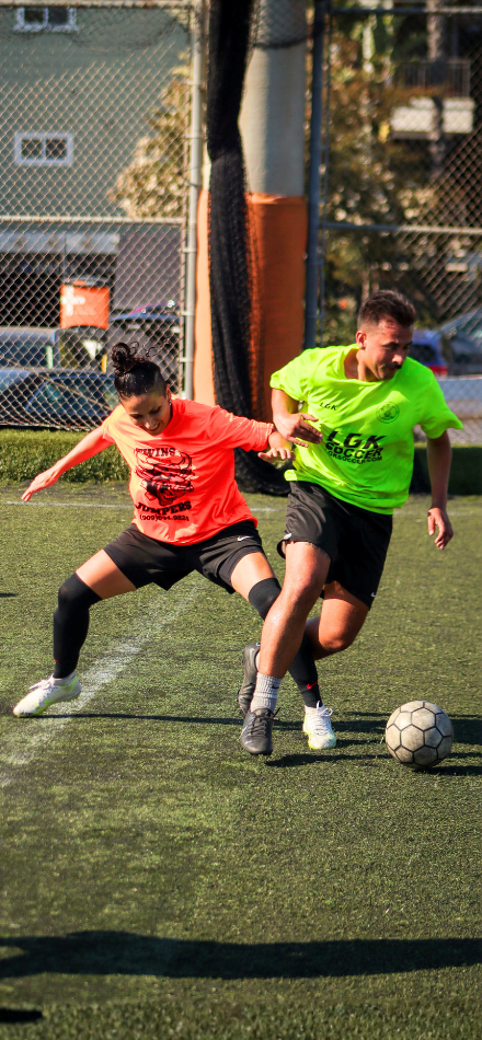 Teammates celebrating a goal